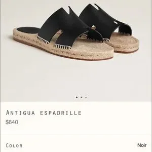 Hermes | Shoes | Hermes Black Leather Sandals With  display picture 1